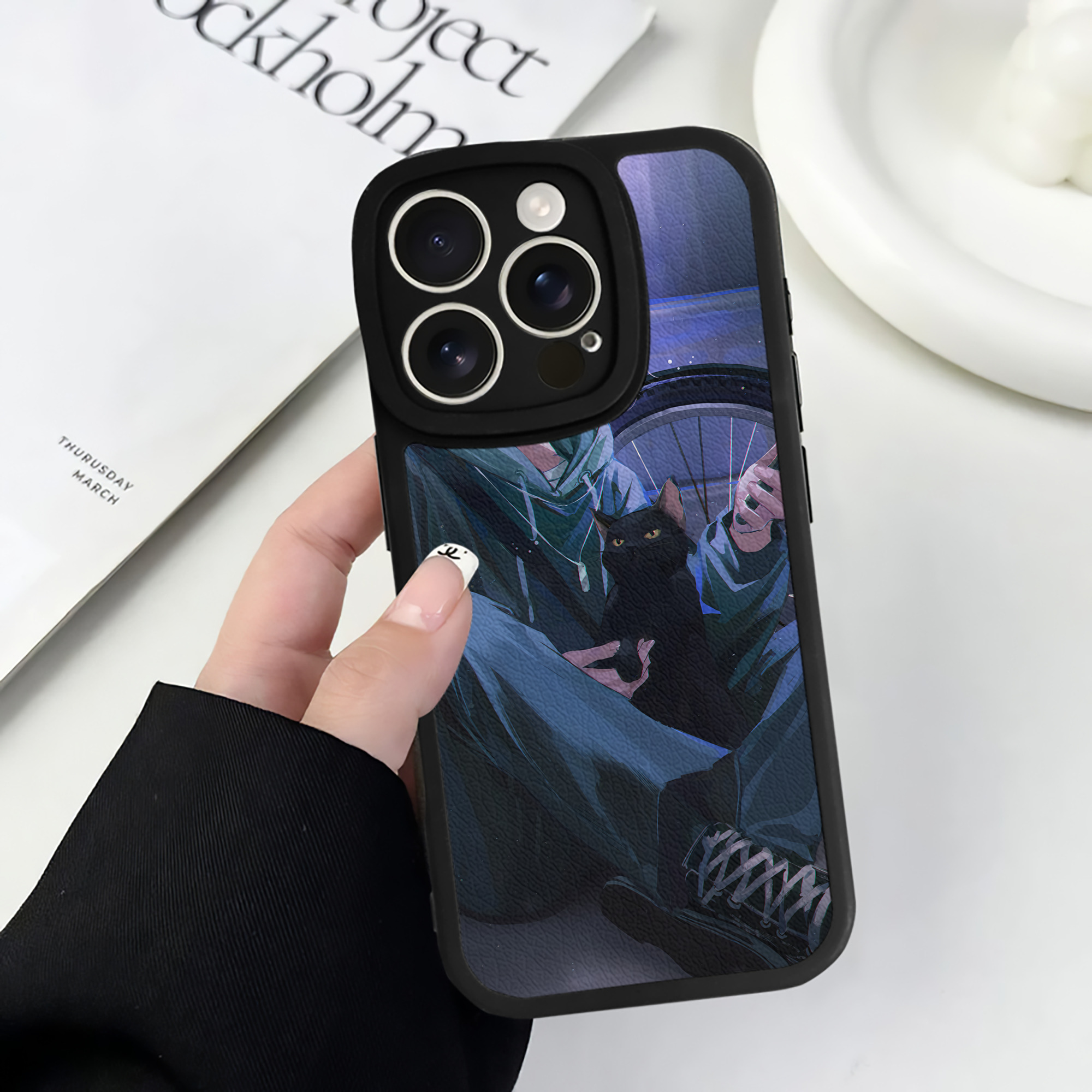 （画像用） ハイキュー!! Haikyu!! 【iPhone 16シリーズ対応】シリコンスマホケース（レザー調） 材質：シリコン